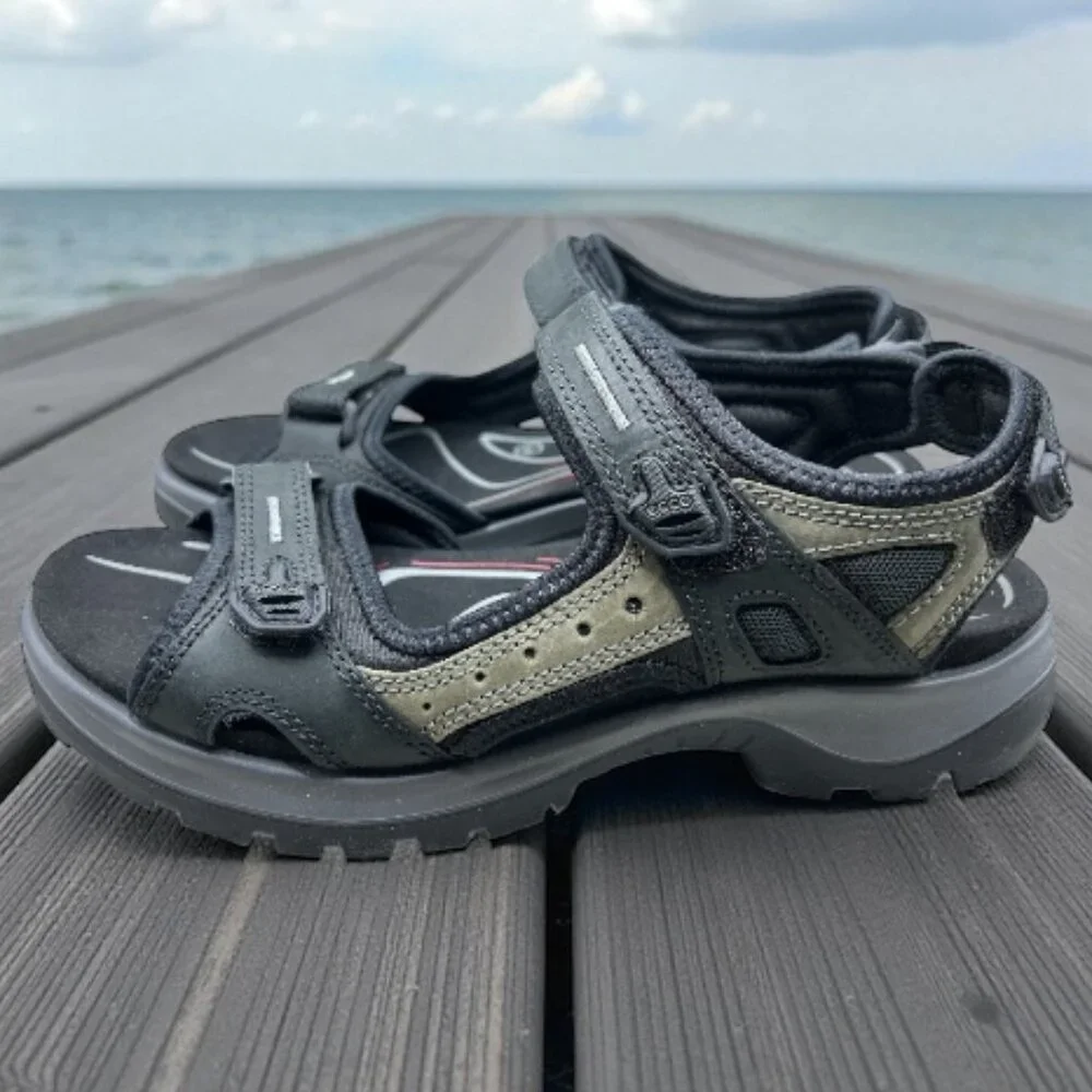 ECCO Offroad Women's Yucatan Sandal - Black/Mole/Black - Size 10-10.5 US / 41 EU - Picture 1 of 9